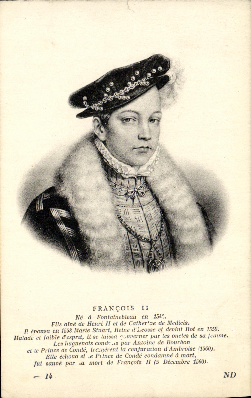 CPA Francois II ne a Fontainebleau