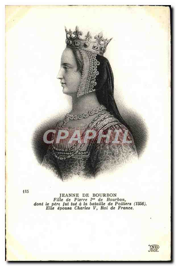 CPA Jeanne De Bourbon Fille de Pierre 1er de Bourbon