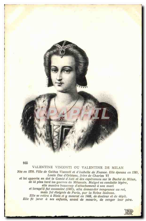 CPA Valentine Visconti Ou Valentine De Milan