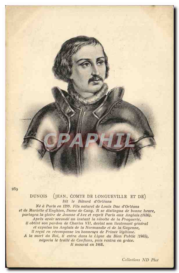 CPA Dunois Jean Comte de Longueville le batard d'Orleans