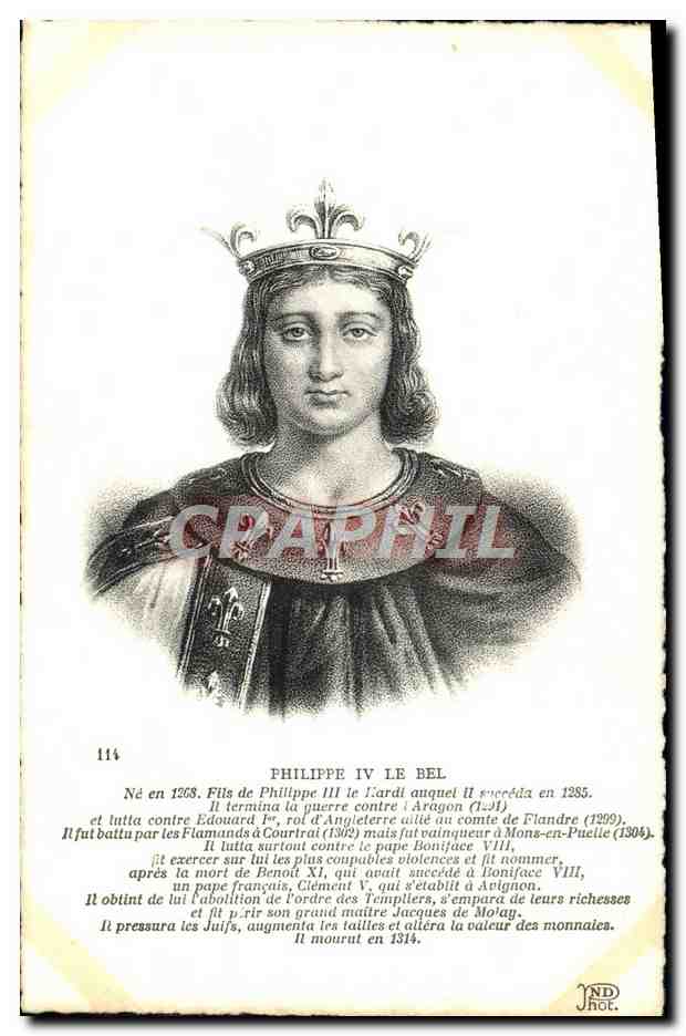 CPA Philippe IV Le Bel Roi de France