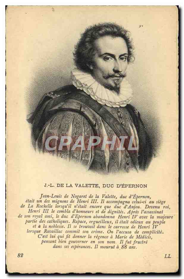 CPA De La Valette Duc D'Epernon