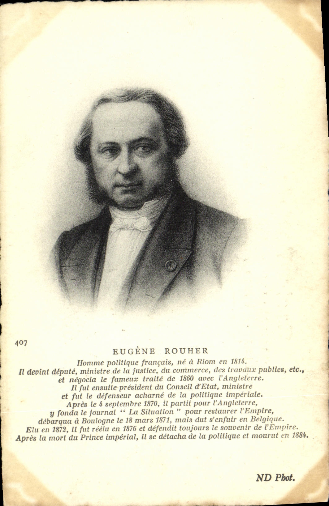 CPA Eugene Rouher Homme politique francais 