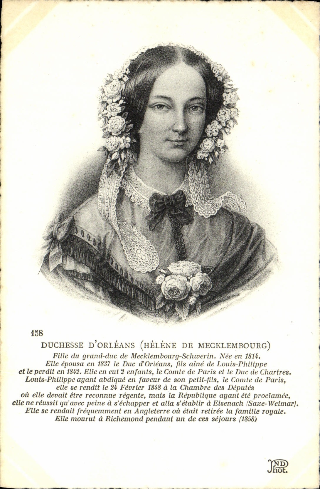 CPA Duchesse D'Orleans Fille du Grand duc De Mecklembourg Schwerin 