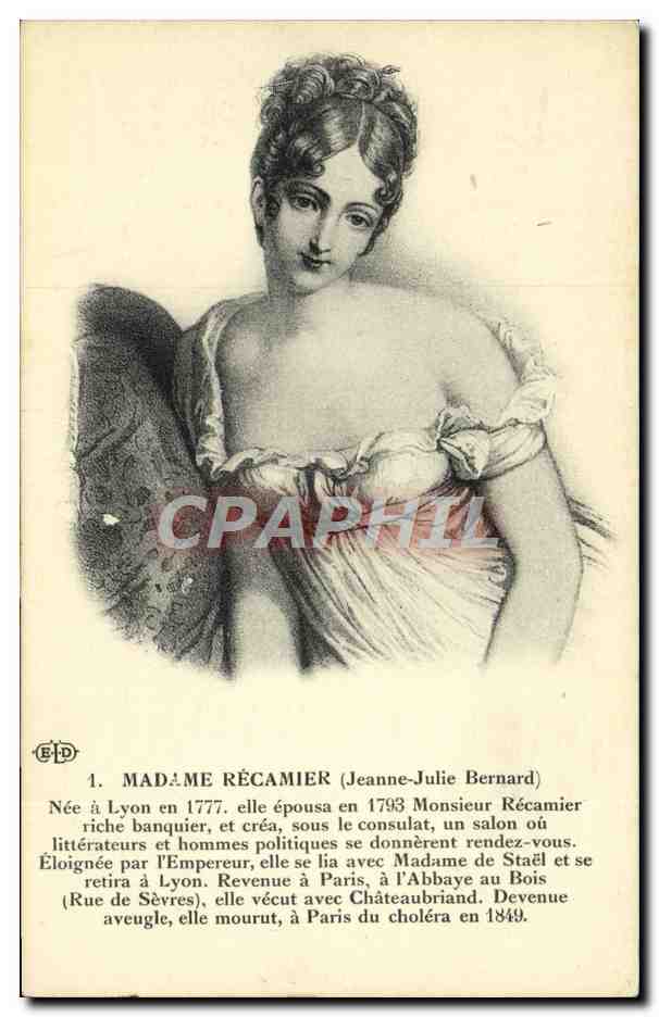 CPA Madame Recamier Nee a Lyon en 1777