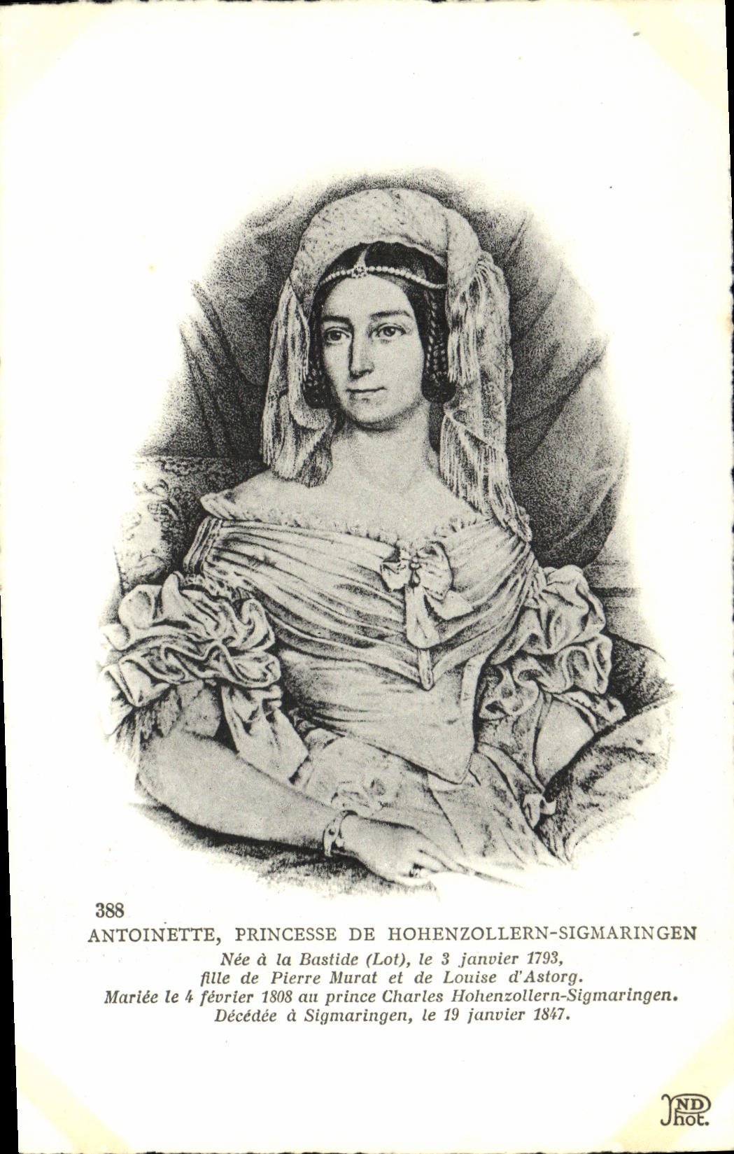 CPA Antoinette Princesse De Hohenzollern Sigmaringen