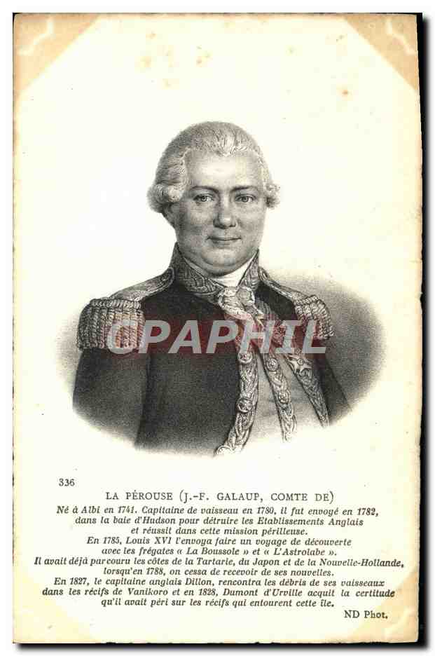 CPA La Perouse Galaup Comte Capitaine de Vaisseau