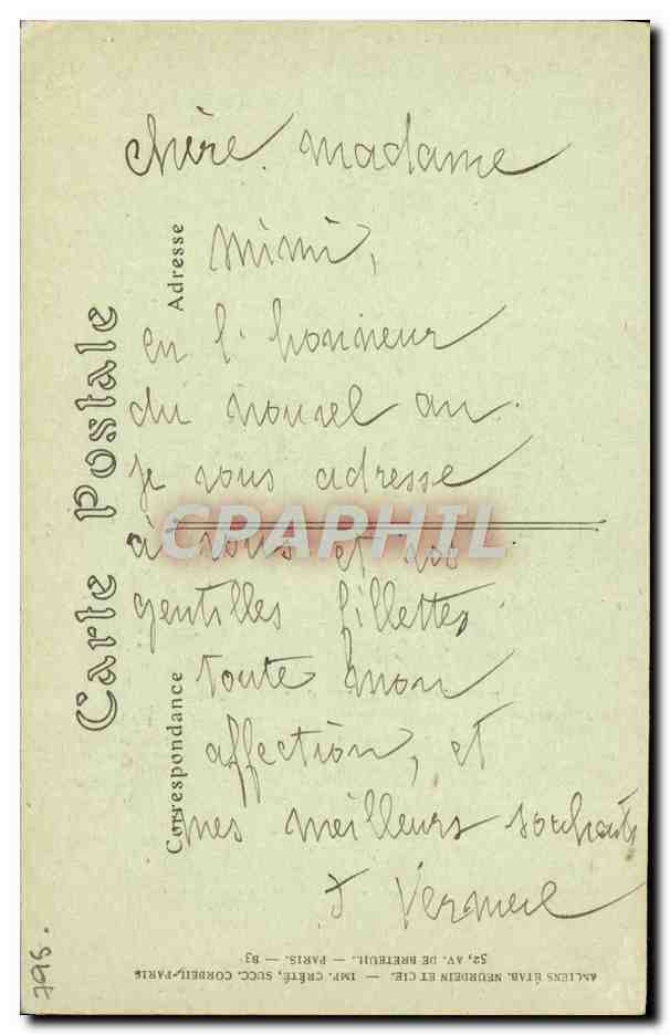 CPA Mademoiselle De Montpensier Anne Marie Louis d'Orleans — Rückseite