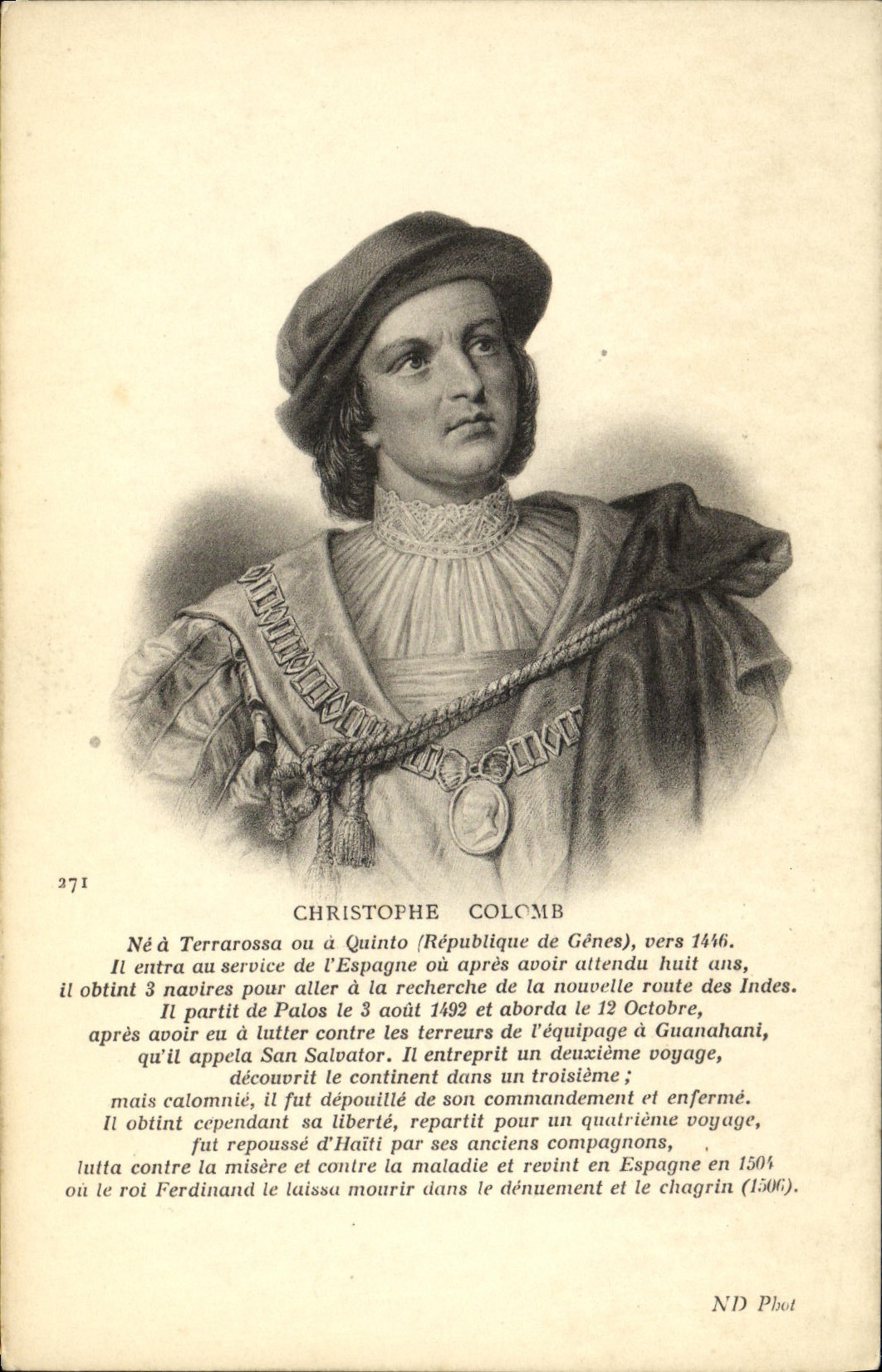 CPA Christophe Colomb ne a Terrarossa ou a Quinto