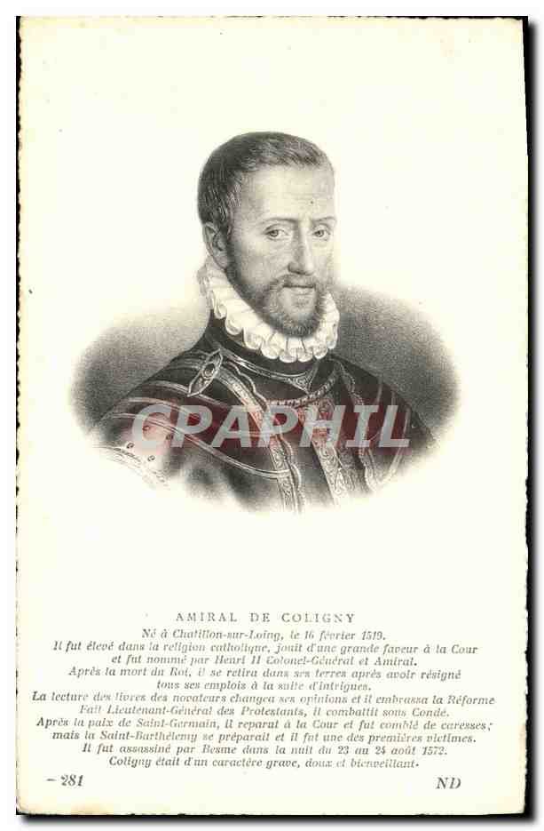 CPA Amiral De Coligny ne a Chatillon sur Loing 