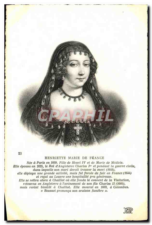 CPA Henriette Marie De France
