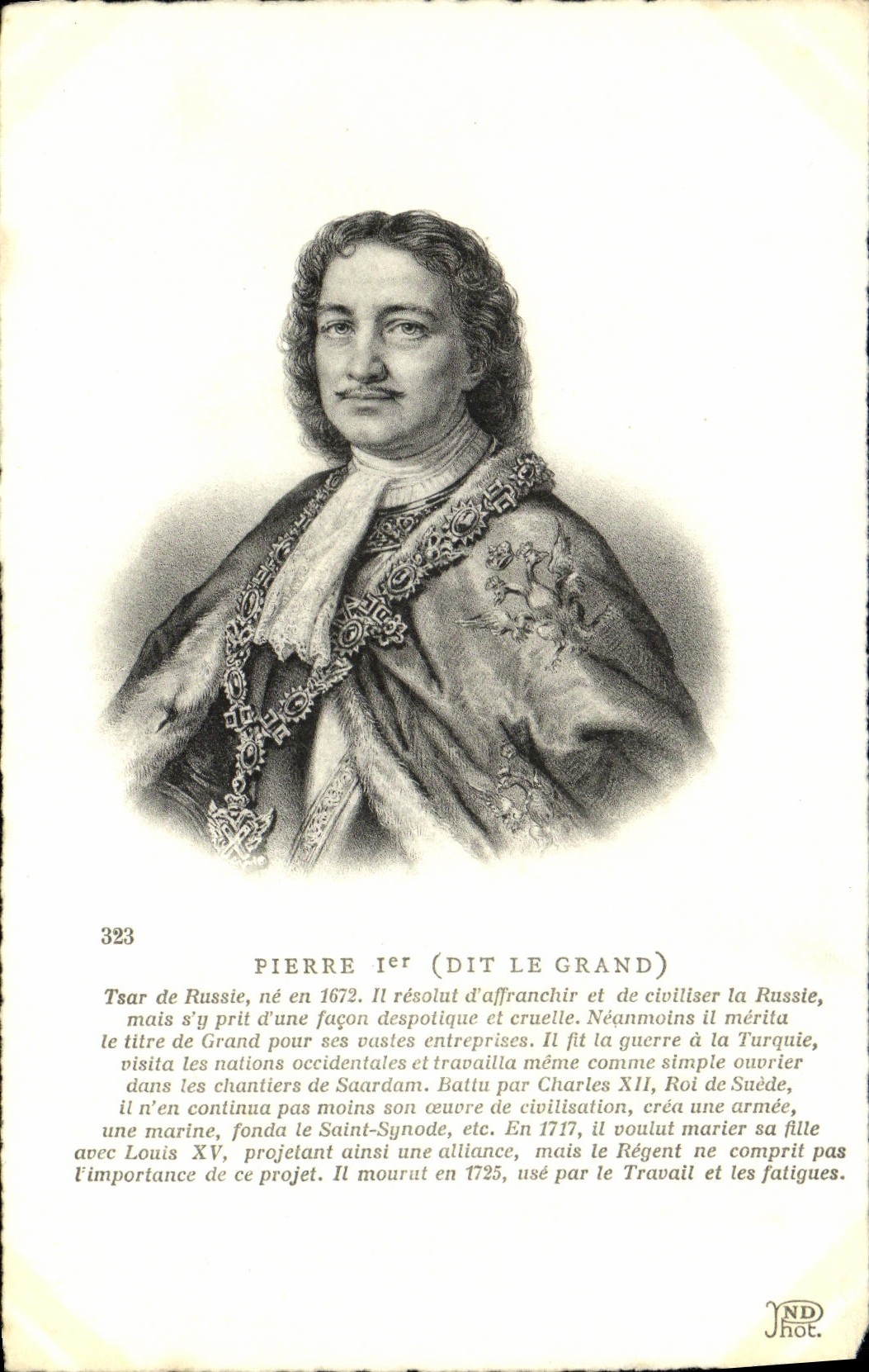 CPA Pierre 1er Tsar de Russie Pierre le Grand Russia