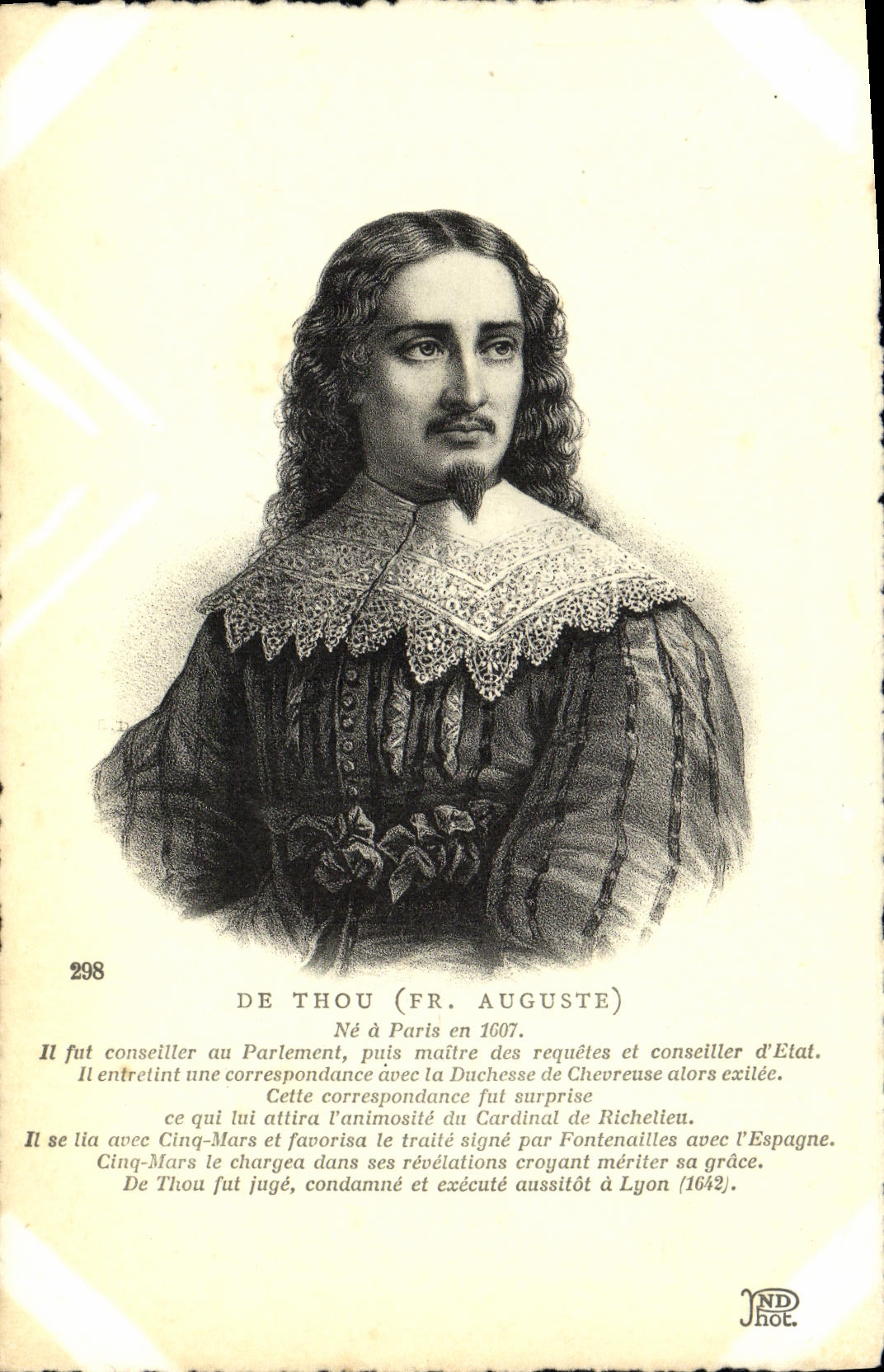 CPA Francois Auguste Du Thou Conseiller au Parlement