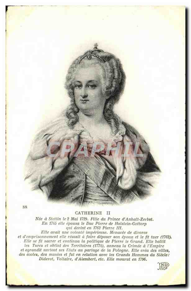 CPA Catherine II Nee a Stettin Russie Russia