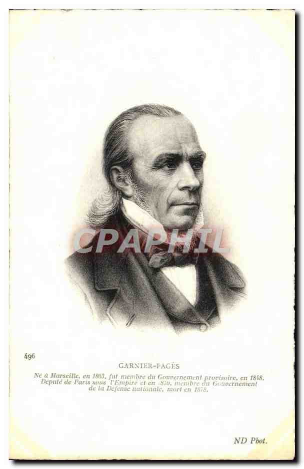 CPA Garnier Pages Marseille Membre du gouvernement provisoire