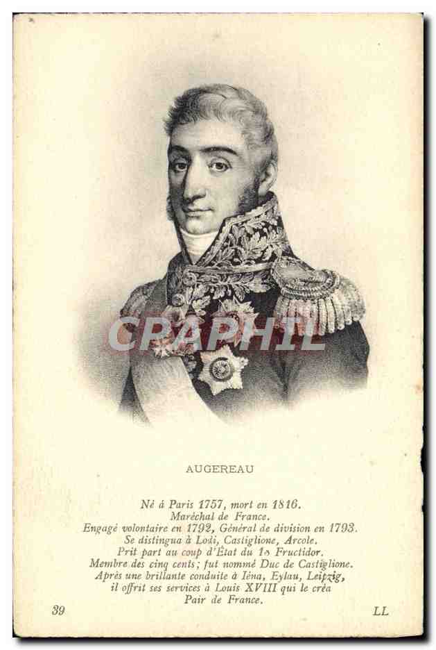 CPA Augereau Marechal de France Militaria 