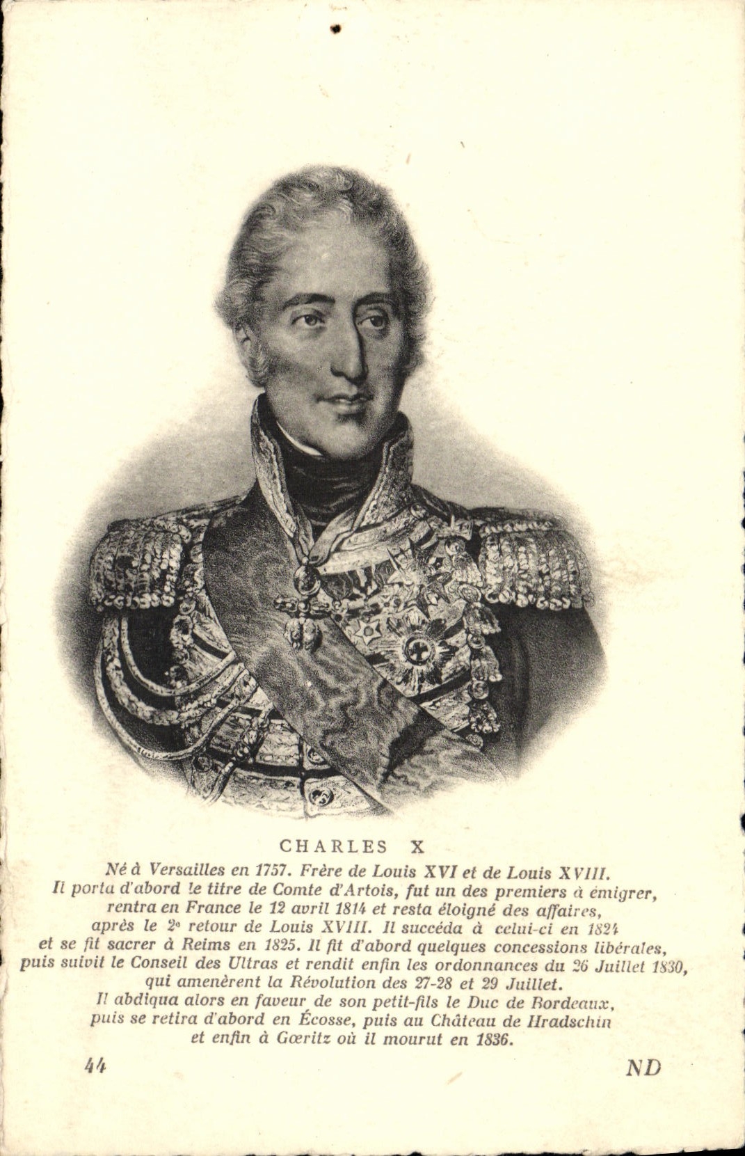 CPA Charles X Versailles