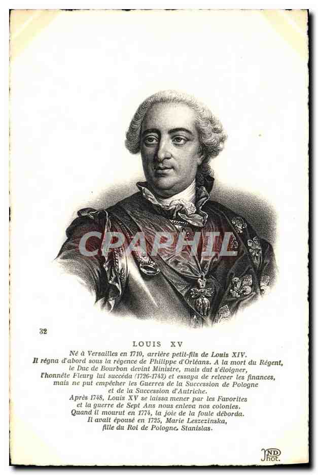 CPA Louis XV Roi de France 