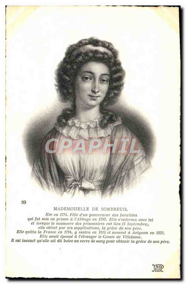 CPA Mademoiselle de Sombreuil 