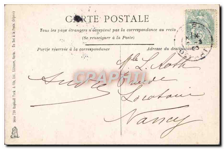 Mignon — escena teatral — Moreau París, serie 710-6 — Reverso