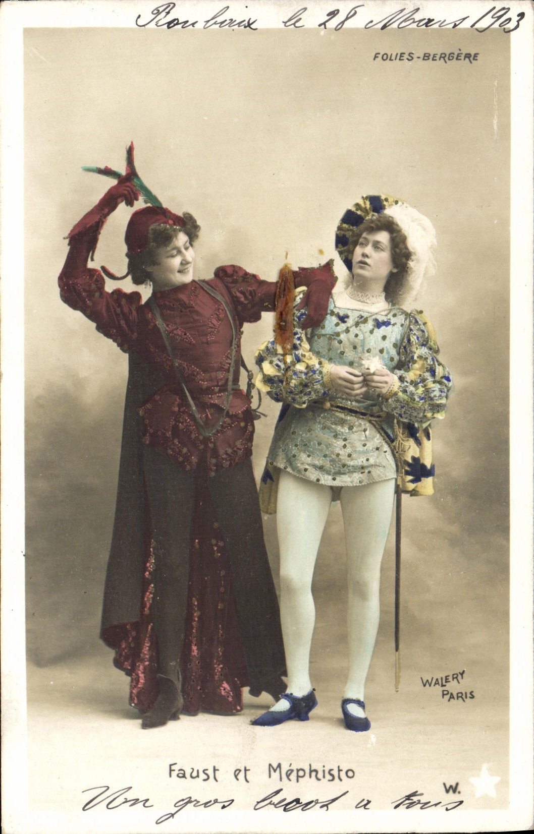 Faust et Méphisto — représentation aux Folies-Bergère — Walery Paris