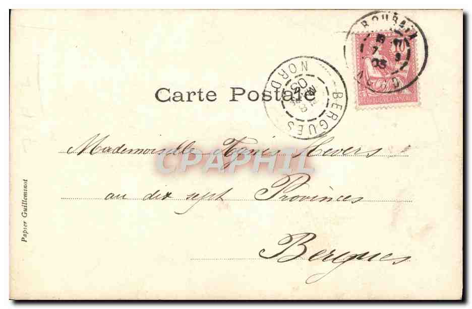 Sujet : Faust et Mephisto — Folies-Bergère, Paris — éditeur Walfray, Paris, n° de série 1903 — Reverso