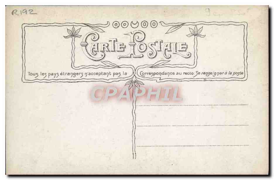 CPA Fantaisie Cyrano de Bergerac Rostand — Verso