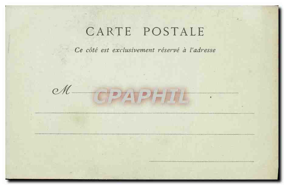 CPA Fantaisie Femme Theatre des Folies Dramatiques Le billet de Logement  — Verso