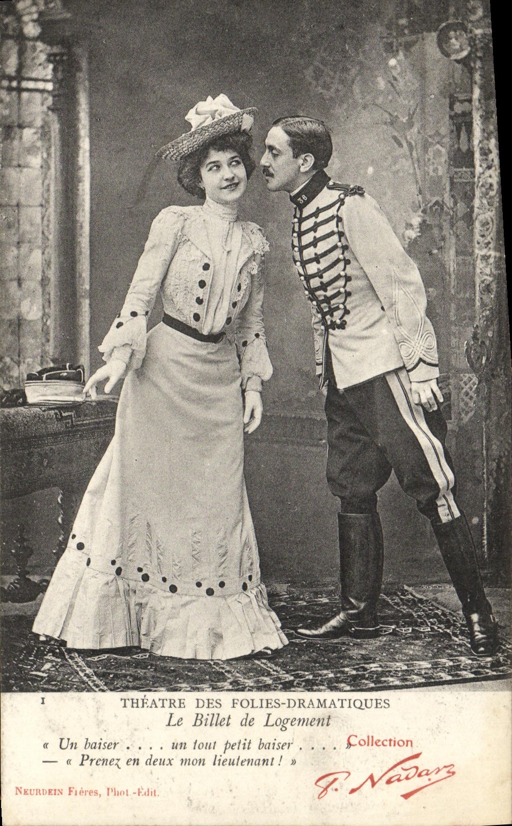 Un baiser... un tout petit baiser... — Théâtre des Folies-Dramatiques — Collection Nadar