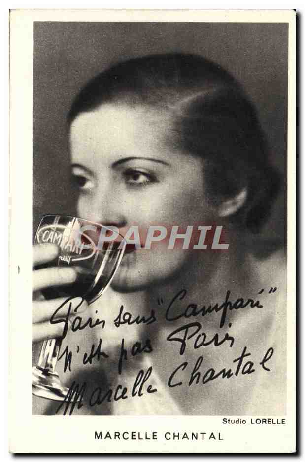 CPA Marcelle Chantal Publicite Campari