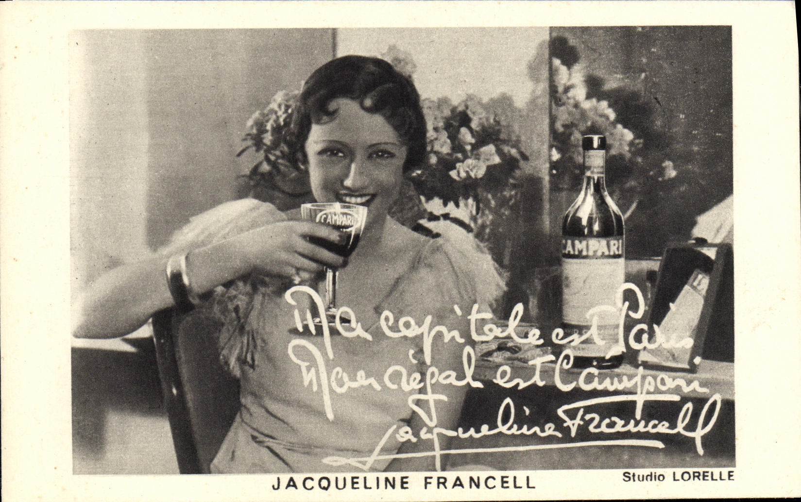 CPA Jacqueline Francell Publicite Campari