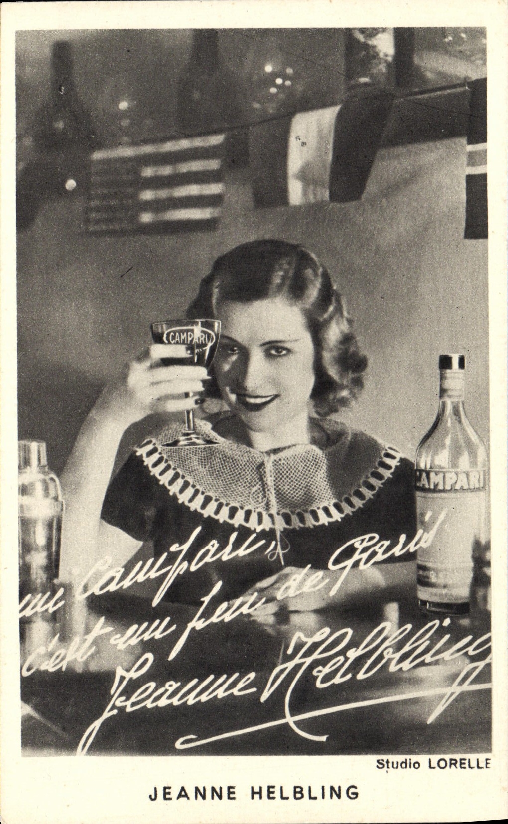 CPA Jeanne Helbling Publicite Campari