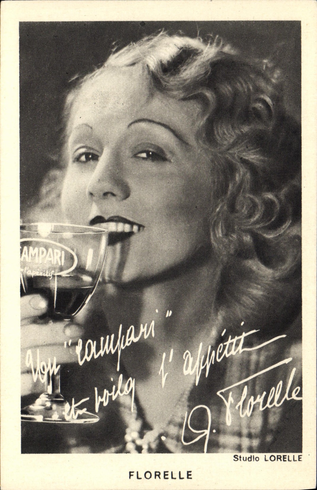 CPA Florelle Publicite Campari