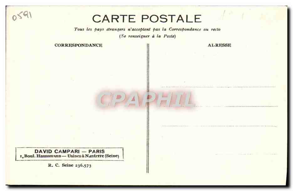 CPA Pauley Publicite Campari — Verso