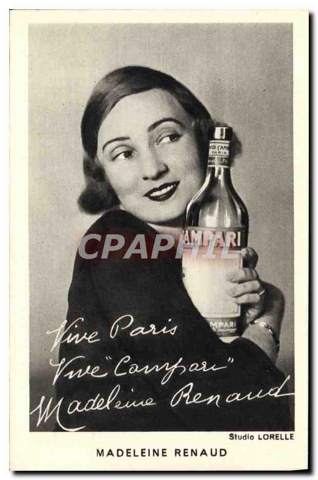 CPA Madeleine Renaud Publicite Campari