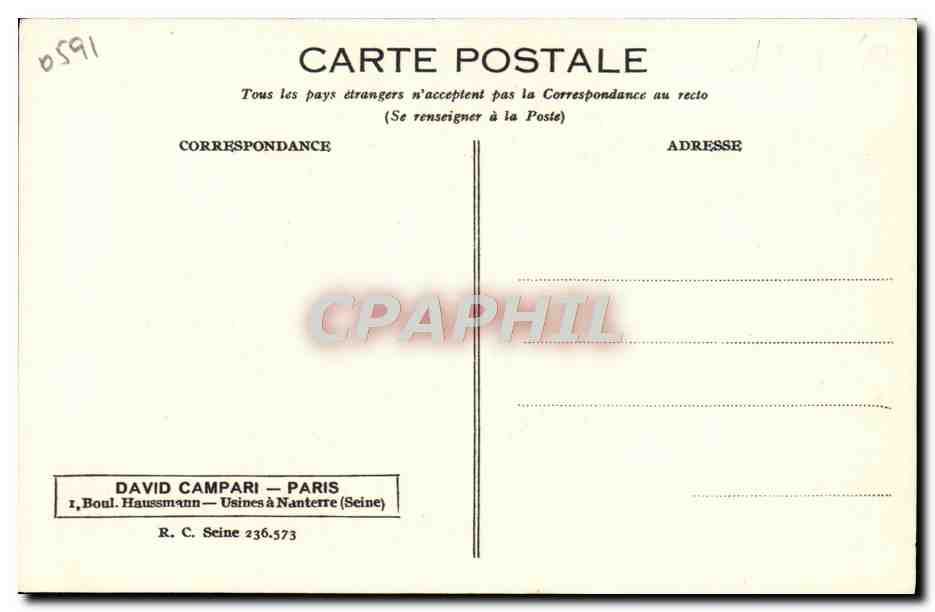 CPA Saint Granier Publicite Campari — Back