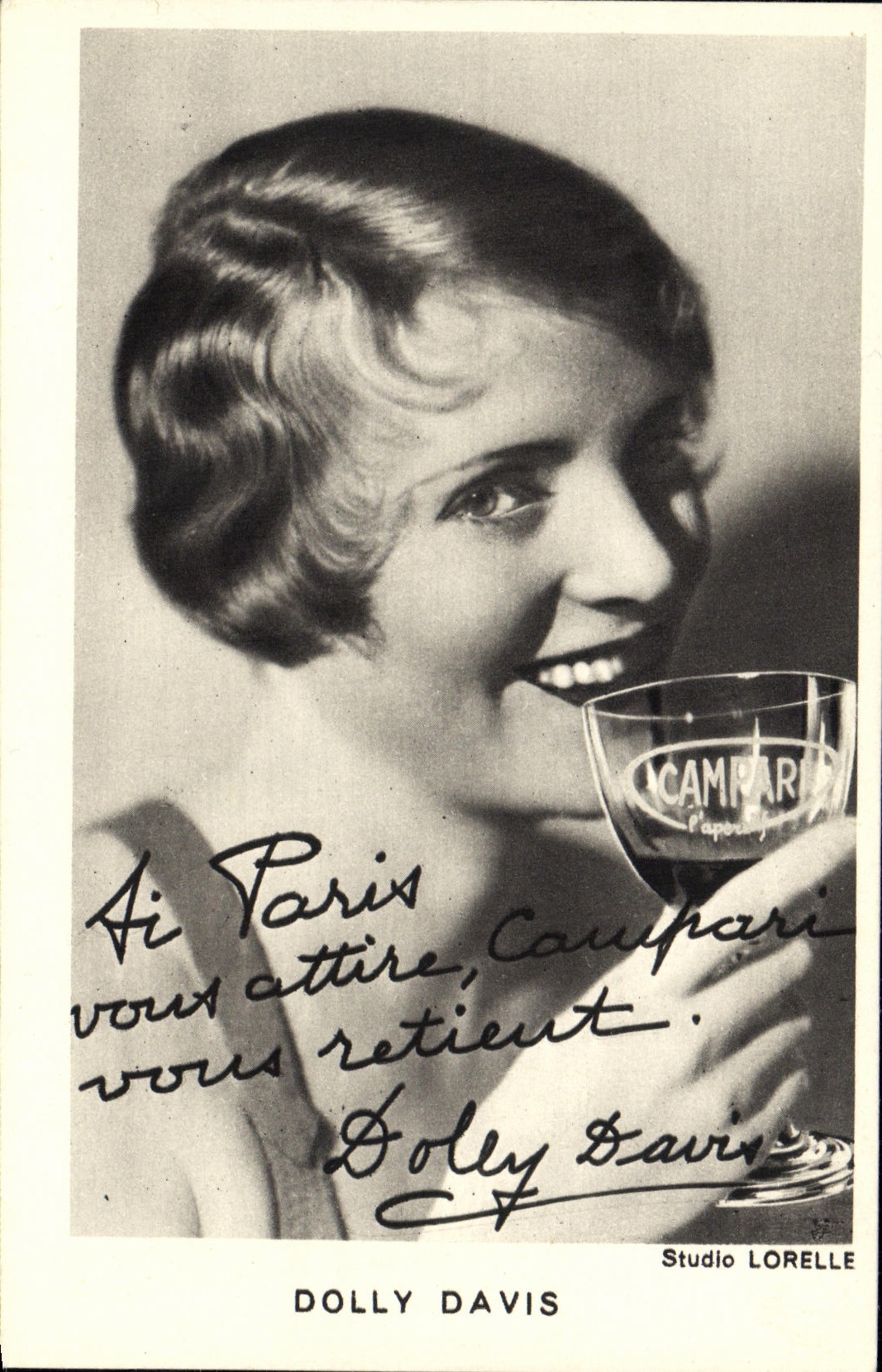 CPA Dolly Davis Publicite Campari