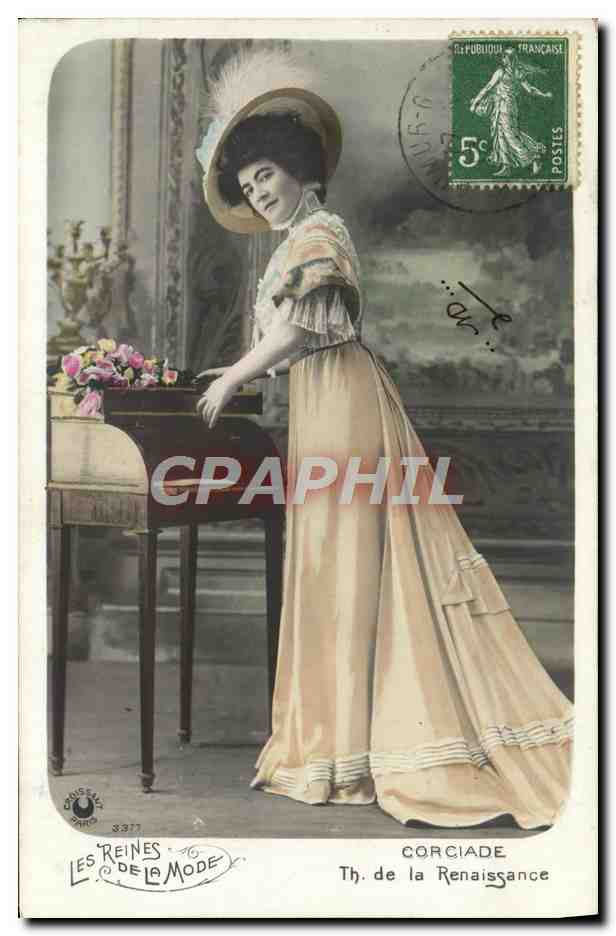 Femme en robe de Renaissance — Corciade — Éditeur : Grisonnière, n° 3377