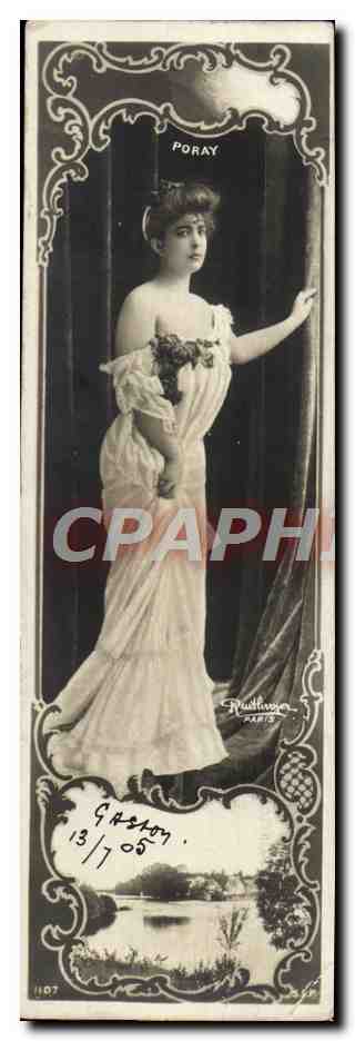 Femme en robe de soirée — PORAY — éditeur R. Poullet, Paris, n° 107