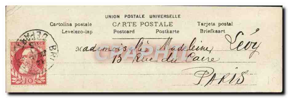 Femme en robe de soirée — PORAY — éditeur R. Poullet, Paris, n° 107 — Verso