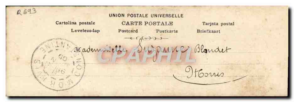 CPA Fantaisie Femme — Achterkant