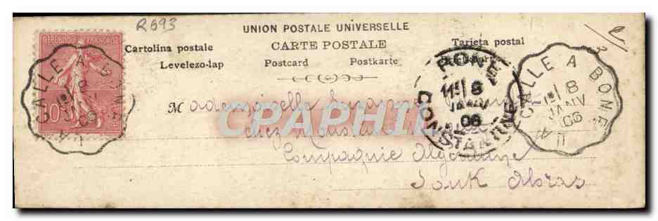 CPA Fantaisie Femme Marigny — Verso