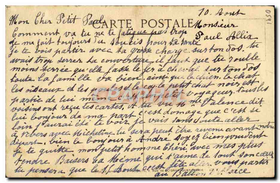 CPA osette le plus jeune chef d'orchestre Sorbonne  — Rückseite