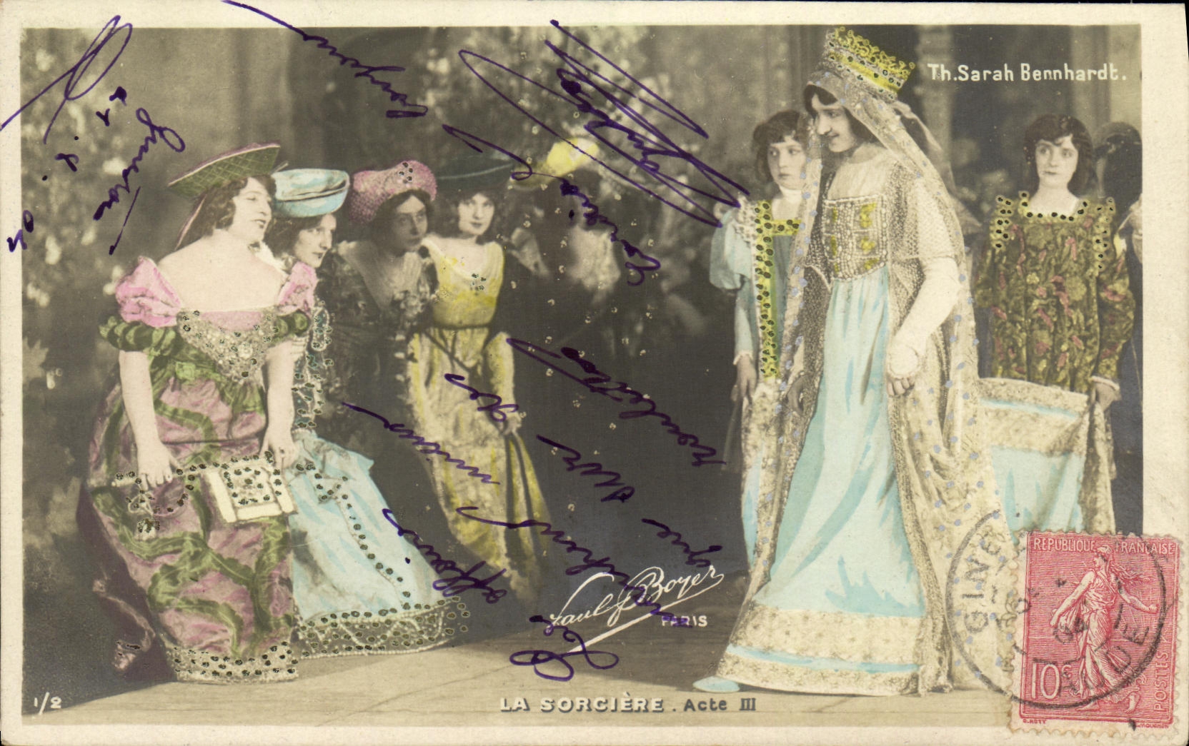 La Bruja — Acto III — Th. Sarah Bernhardt — editor Paul Borel, n° 1/2