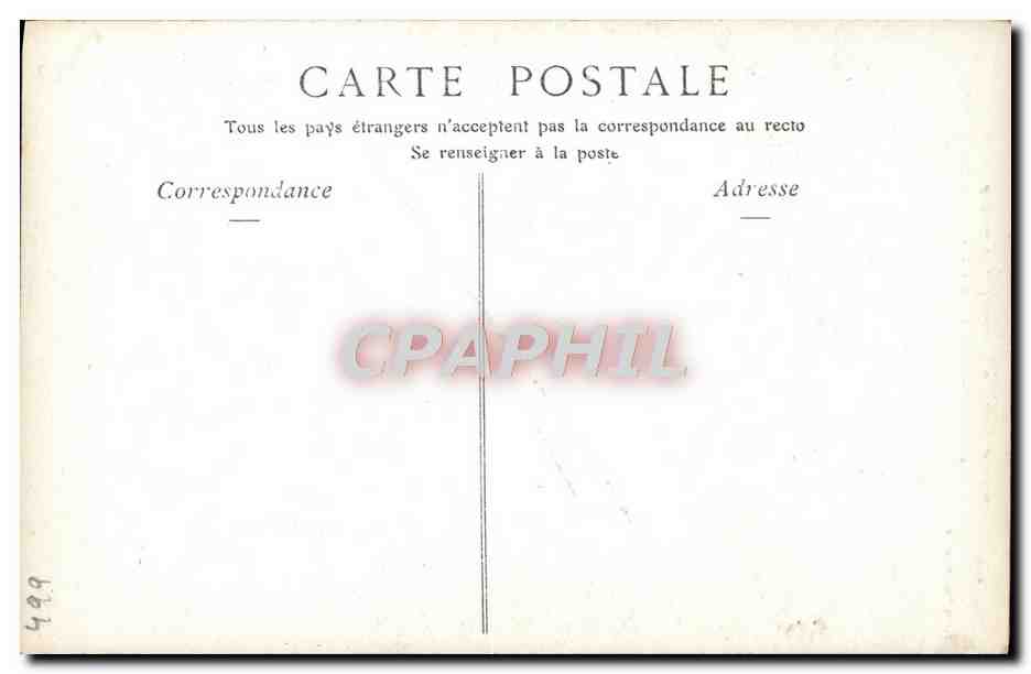 CPA Fantaisie Sarah Bernhardt dans Sainte Therese de Catulle Mendes — Verso