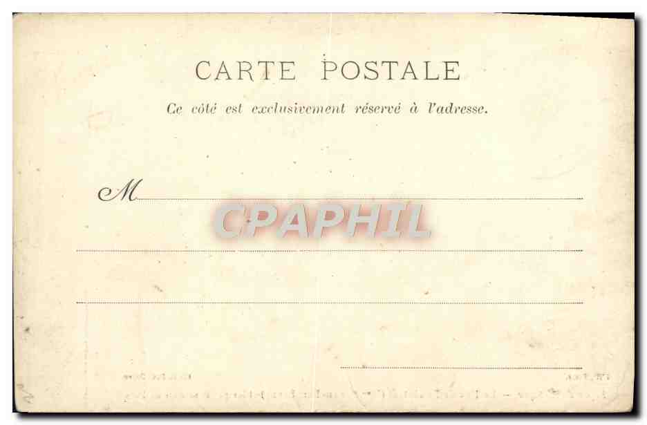 CPA Fantaisie Sarah Bernhardt L'aiglon  — Verso
