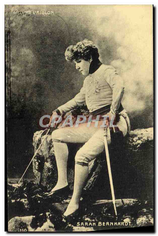 CPA Fantaisie Sarah Bernhardt L'Aiglon 