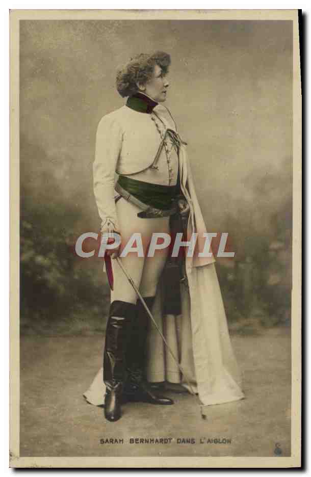 CPA Fantaisie Sarah Bernhardt L'aiglon