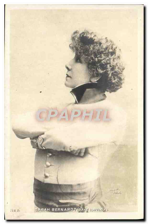 CPA Fantaisie Sarah Bernhardt L'aiglon