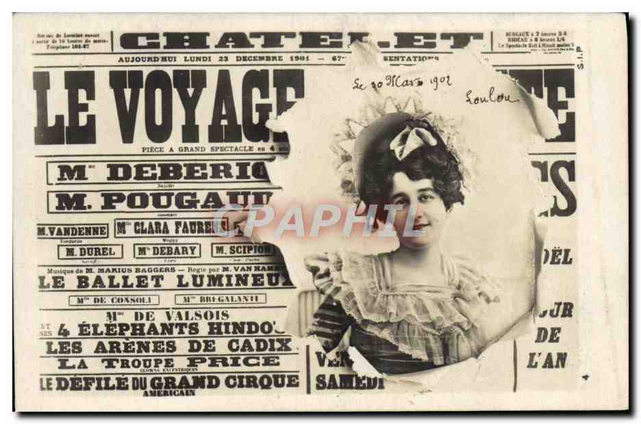 CPA Fantaisie Le Voyage Chatelet Elephant Deberic Pougaut 